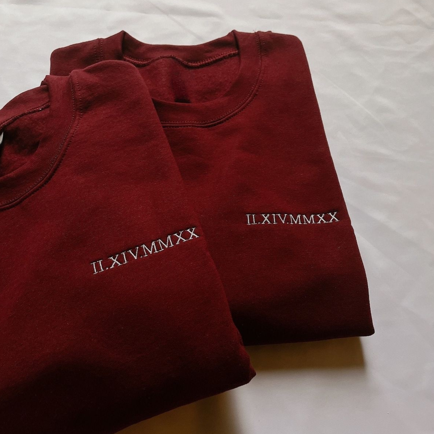 Roman Numerals Embroidered Sweater
