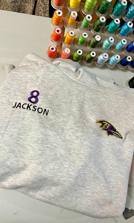 Choose Your Team & Player NFL Embroidered Sweater