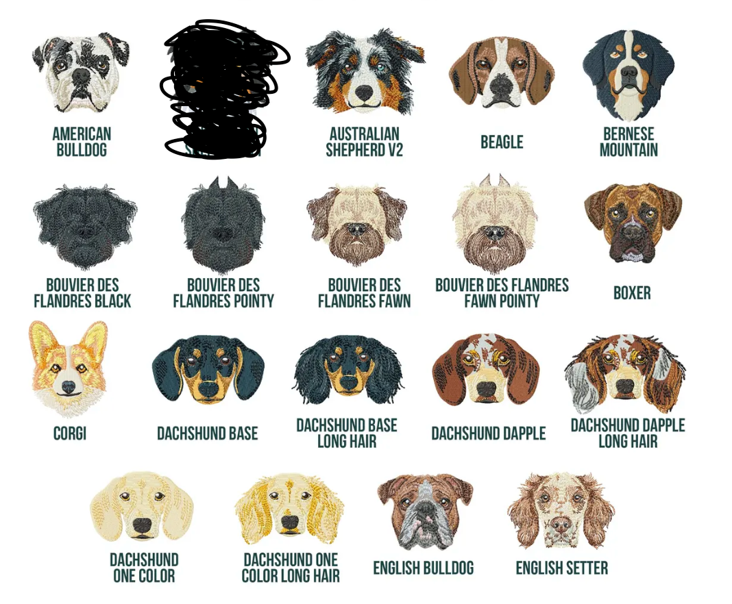 The Canine Collection: Choose Your Dog Breed Embroidered Joggers (Over 40 Breeds To Choose From) (Copy)