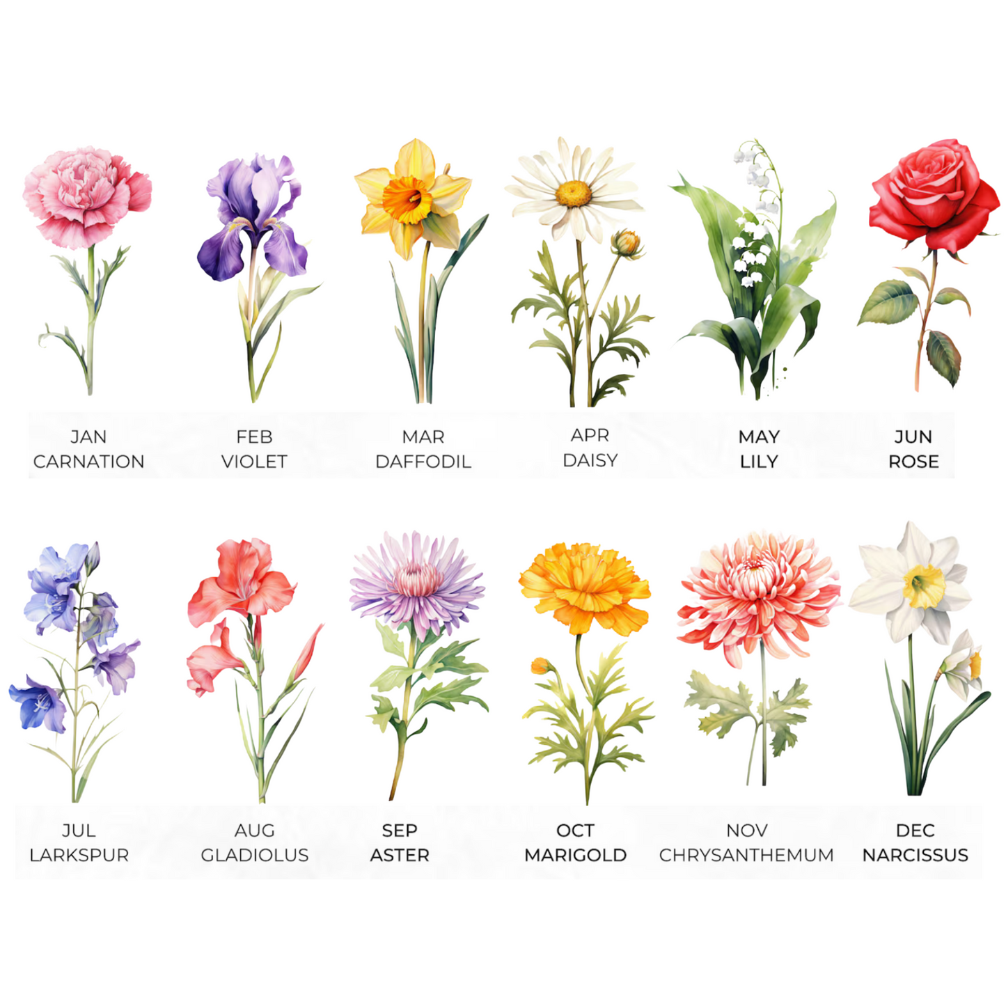 Birth Month Flower Custom Sweater