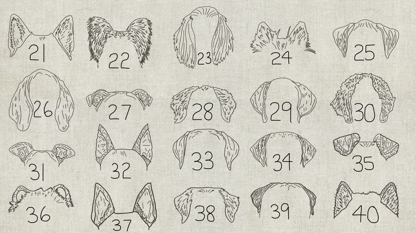 Dog Ears w/ Name Custom Embroidered Sweater