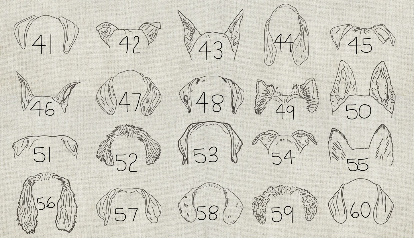 Dog Ears w/ Name Custom Embroidered Sweater