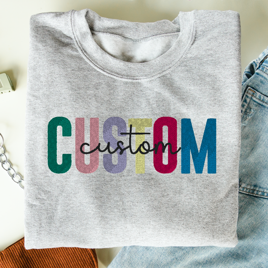 Custom Occupation Customizable Embroidered Sweater