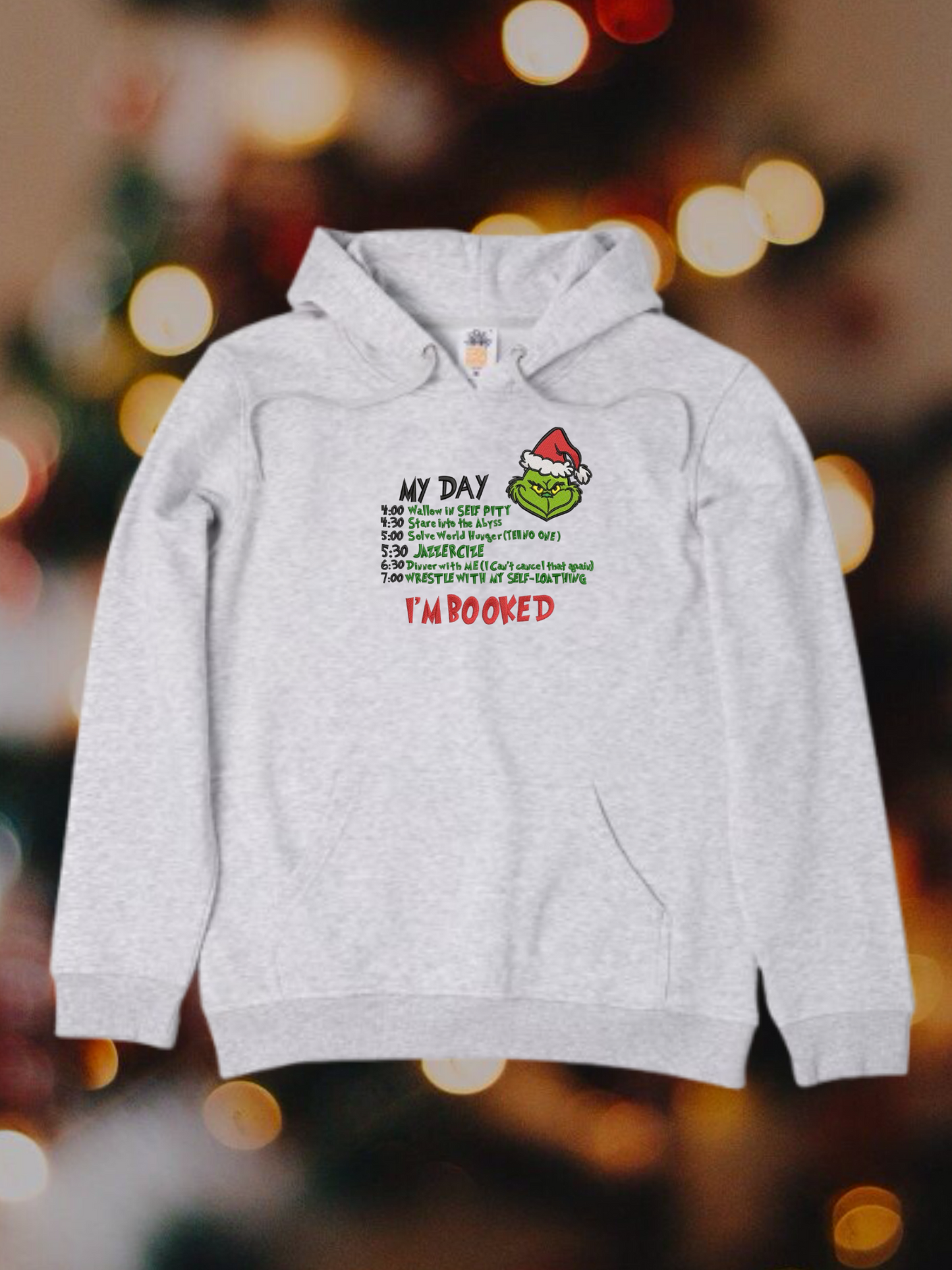 Grinch "My Day" Embroidered Sweater