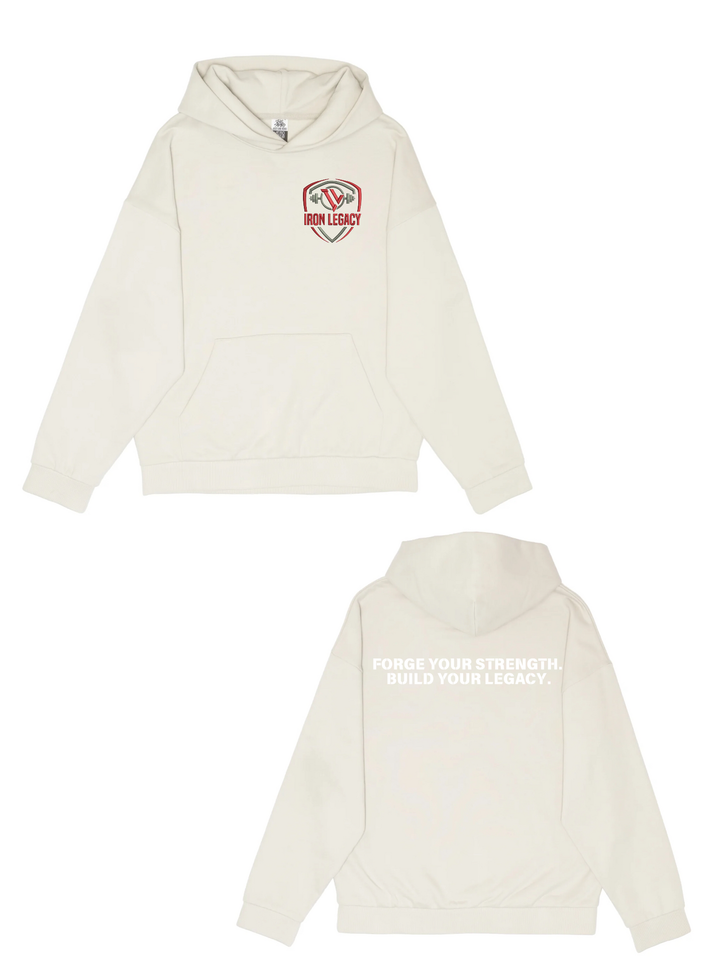 Iron Legacy Dropshoulder Heavy Oversized Embroidered Hoodie **ICY ROCK**