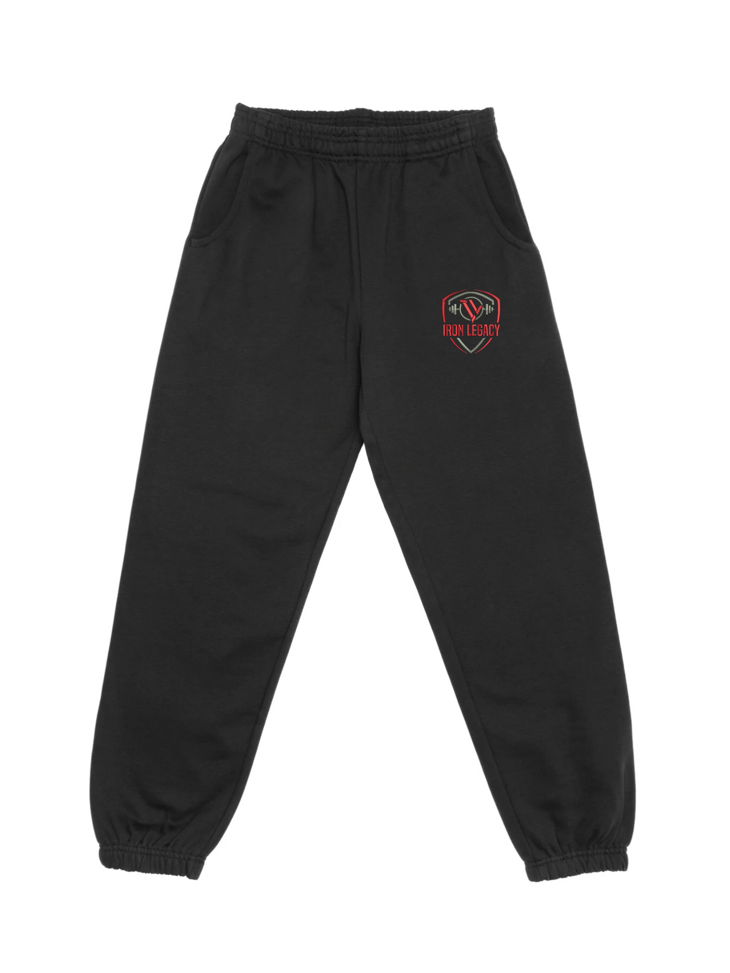 Iron Legacy Heavy Oversized Embroidered Sweatpants **OFF BLACK**