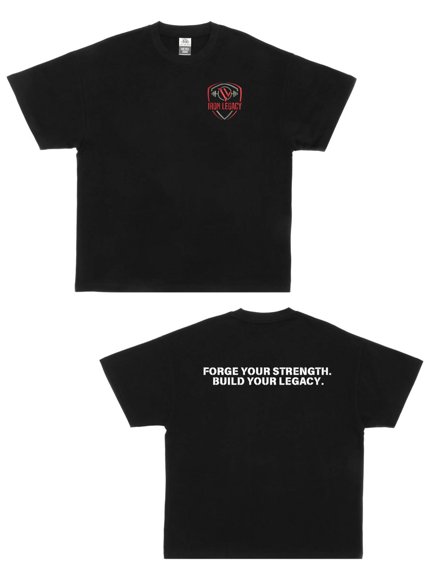 Iron Legacy Heavy Oversized Embroidered Pump Cover **TRUE BLACK**